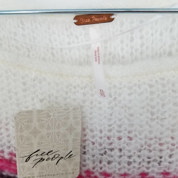 Free People Hockley Stripe Sweater in Evening Cream Peaches NEW WITH TAGS - Picture 8 of 9